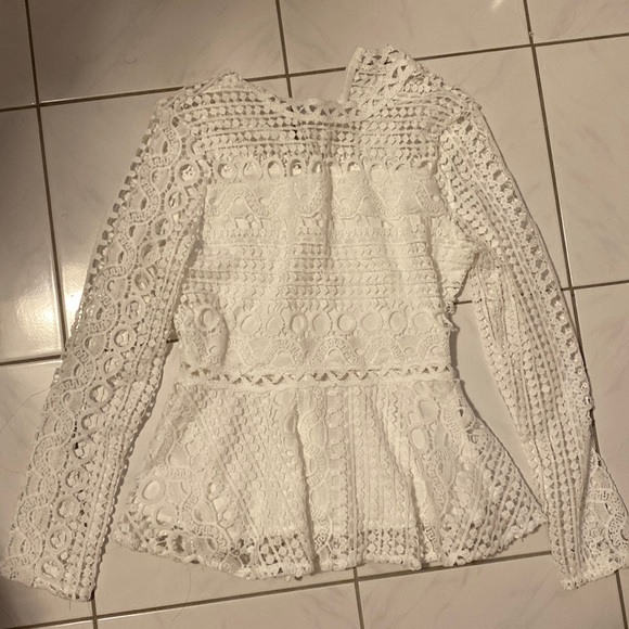 NWOT Lace Peplum Top - Picture 2 of 5